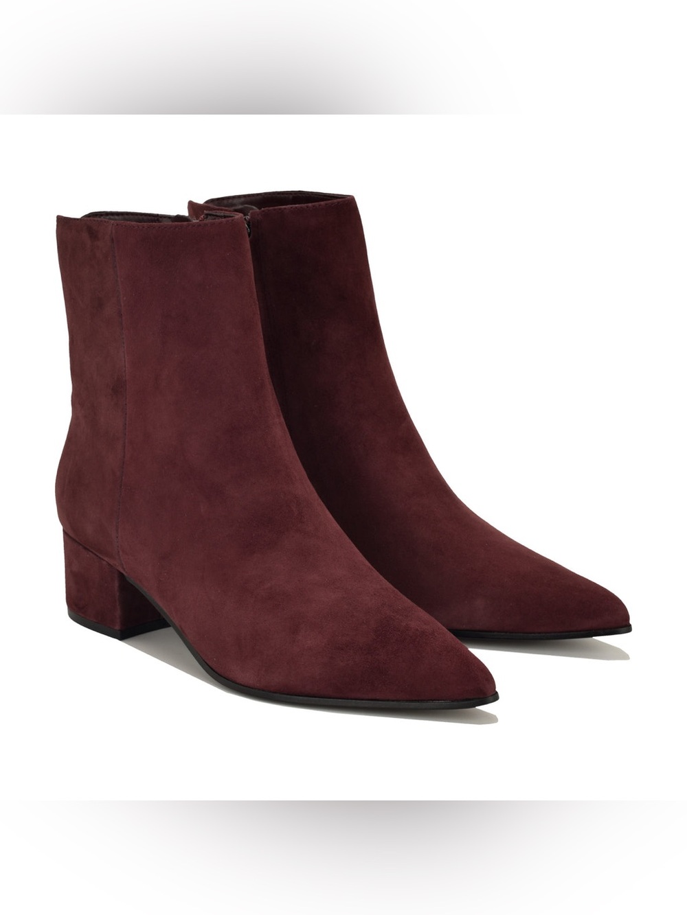 NINE WEST MARIBU DARK RED SUEDE ANKLE BOOTS 6